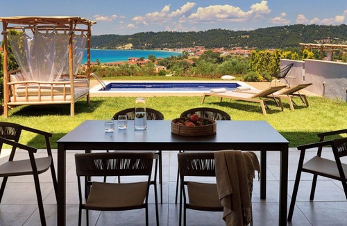 Kassandra Villa | R 1230 Izador Villa with Sea view, private pool & Welcome Basket on arrival