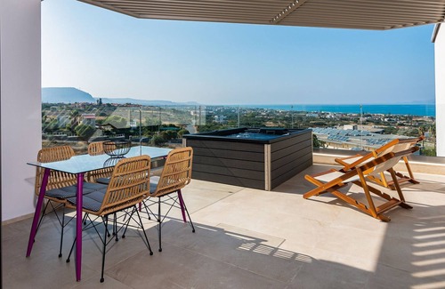 Old Hersonissos Villa | R 1314 Harmony - 2 Bedroom Sea View Villa with Jacuzzi