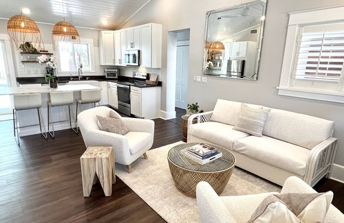 St. Augustine Beach House | Recently Remastered Beachside Boat House STEPS from the Ocean with HEATED pool.