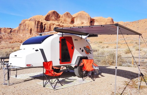 Moab House | Red Rock Base Camps Teardrop Trailer #1. Take your hotel room outside!