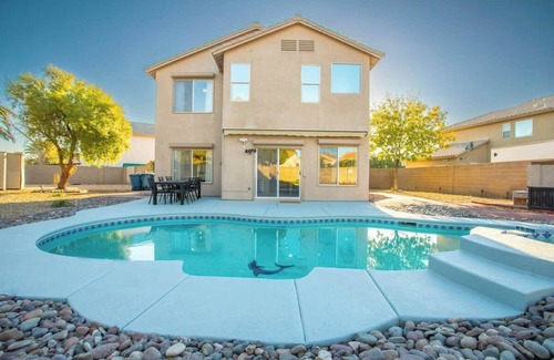 North Las Vegas House | Refined 5BR Vegas Home w/Pool, Spa, & Pool Table