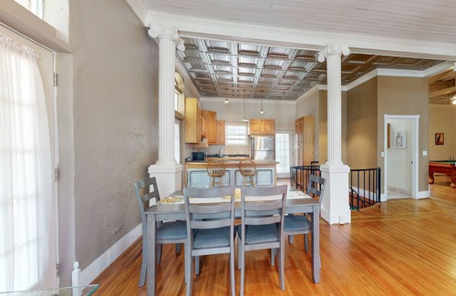 Whittier House | Relax riverside at this serene mountain getaway, complete with modern comfort.