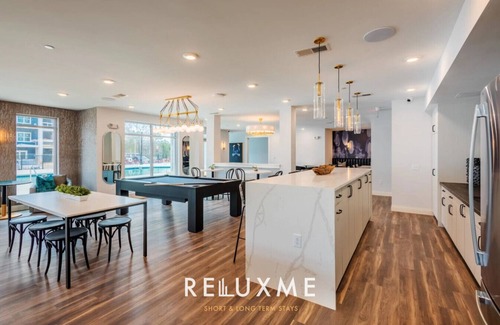 Paw Creek Apartment | Reluxme|Stylish 2BR w/Balcony, Gym, Pool, Stores