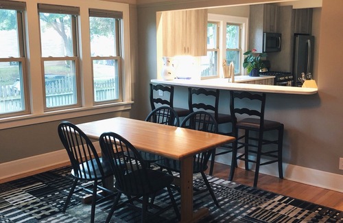 Riverwest Apartment | Remodeled flat in River West, deck and firepit, close to restaurants/coffee.