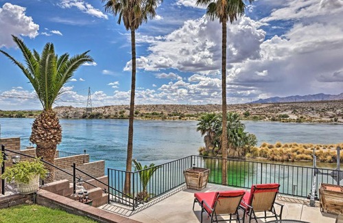 Bullhead City House | Restful Riverfront Retreat with Private Dock and Patio