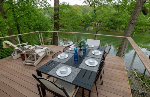 Arnold House | Riverfront home with multiple decks, central AC, washer/dryer - two dogs OK