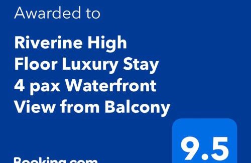 Kuching Apartment | Riverine High Floor Luxury Stay 4 pax Waterfront View from Balcony