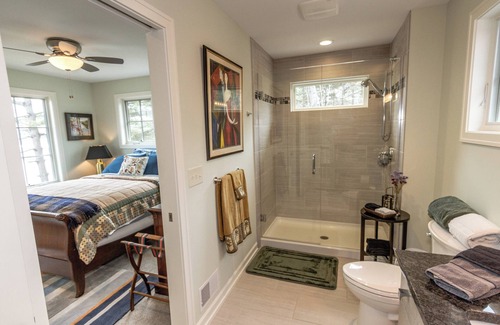 Fennville Bed & Breakfast | Riverview Suite, Waterfront View, includes Chef Dennis gourmet English breakfast