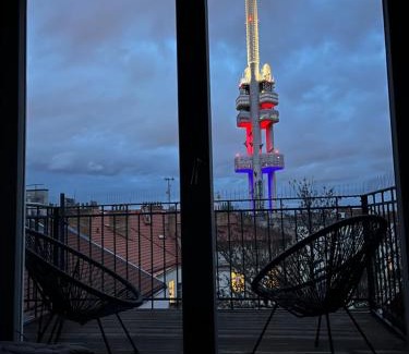 Zizkov Apartment | Rooftop Penthouse with Terrace, Prime Location