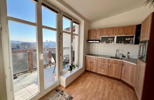Smichov Apartment | Rooftop Prague view apartment