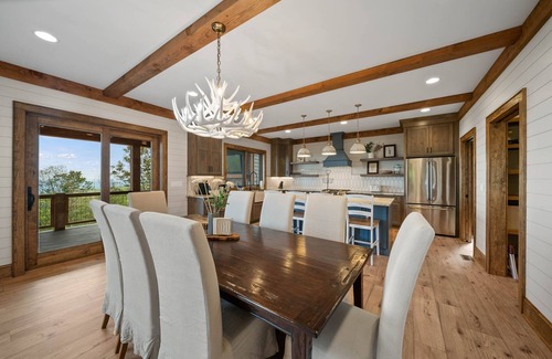 Banner Elk House | Room At The Top In Eagles Nest: Luxury home with huge views and firepit!