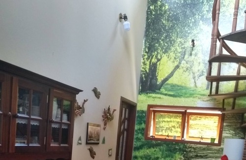 Lindoia House | Room with double bed, and bunk bed,