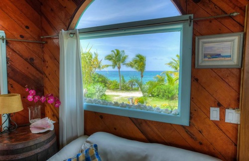 Governor's Harbour House | Round House, 360 degree deck, on stunning private beach with private cabana