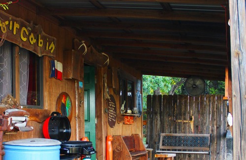 Leander Cabin | Rustic cabin located at Idyll Glen RV Park in the hill country.