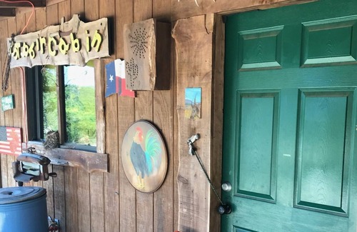 Leander Cabin | Rustic cabin located at Idyll Glen RV Park in the hill country.