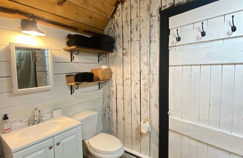 Worcester Cabin | Rustic intimate cabin nestled in a picturesque mountains viewing the Catskills.