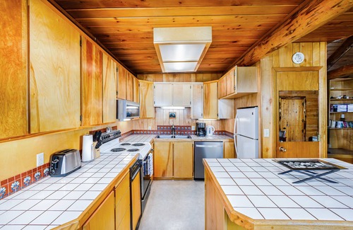 Alyeska Cabin | Rustic mountain cabin with wood stove, spacious deck, private W/D