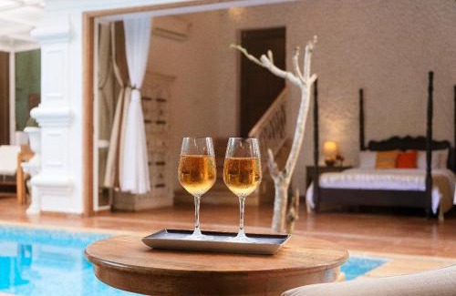 Saligao Villa | SaffronStays Amancio, Bardez - portugese-style luxury pool villa in North Goa