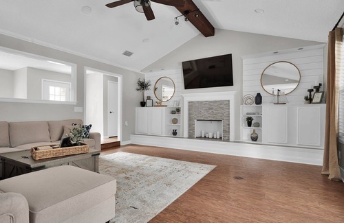 Lakeside Villa | Saltwater Pool, Fenced in Yard w/King Size Bed