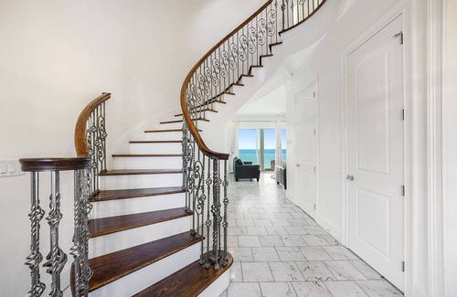 Delos House | Sanctuary at Frangista Beach - Huge Beachfront Home with Ocean Views, Private Pool & Theater