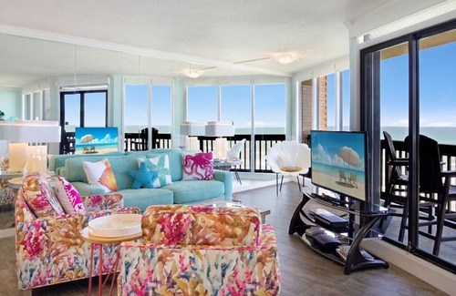 Port Aransas Condo | Sandpiper Condominiums 908L, Panoramic Gulf Views w/ direct access to Mustang Island/Port A beaches.
