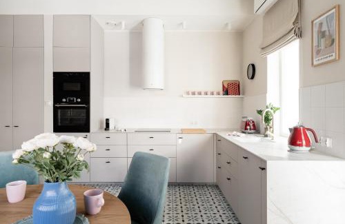 Sopot Centrum Apartment | Sanhaus Apartments - Apartament SANTORINI - dwie sypialnie, dwie łazienki, klimatyzacja