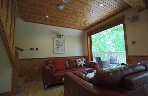 Liverton Cabin | Scandinavian style lodge with hot tub/sauna in 130 acres of woodland