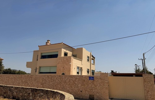 Aegina Town Villa | Sea front retreat! 360 views, top floor, luxurious spaces, unique BBQ area.
