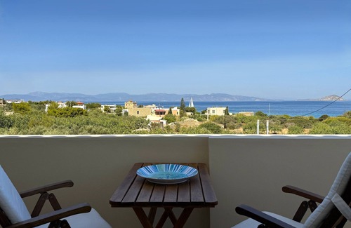 Aegina Town Villa | Sea front retreat! 360 views, top floor, luxurious spaces, unique BBQ area.