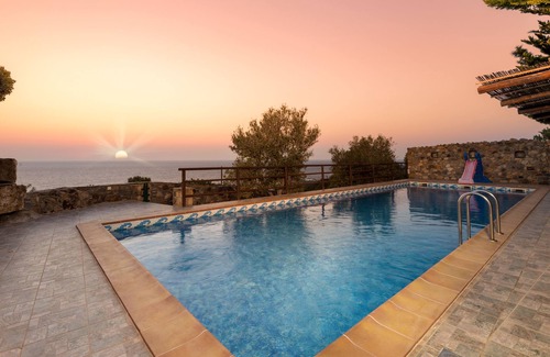 Livadia Villa | Sea Views Villa Lefkothea w/Private Pool for Families, Children Area & Sea view