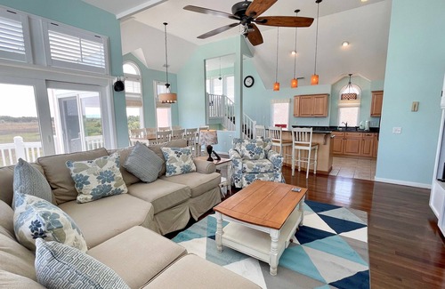 Ocracoke House | Seaduction: Private pool, oversized hot tub, incredible marsh views.