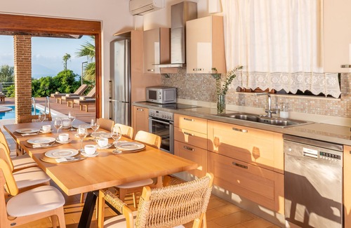 Evgiros Villa | Seafront 'Karavi Villa': 270° Views & Sea Access