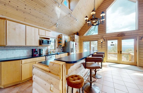 Florissant House | Secluded home on 5 acres with great mountain views, decks, wood stove & W/D