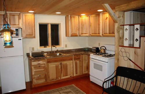 Stonington Cabin | Secluded Rustic Cabin in the Woods with Distant Water View
