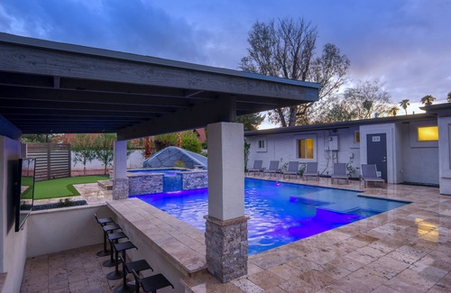 Shea North Estates House | Serene 7BR Oasis: Pool with Tranquil Ambiance