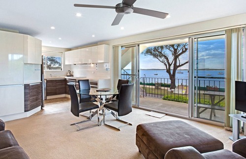 Shoal Bay Apartment | Shoal Bay unit with uninterrupted views of the bay
