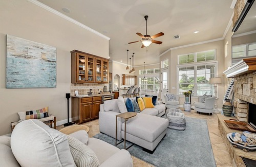Granite Shoals House | Skip Stadium Hassles 2 Lakeside TV's Cornhole
