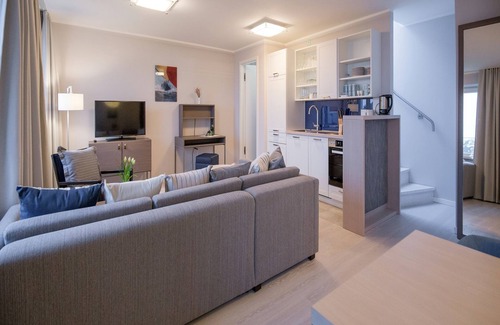 Binz Apartment | Sky suite with unobstructed sea view, roof terrace and balcony
