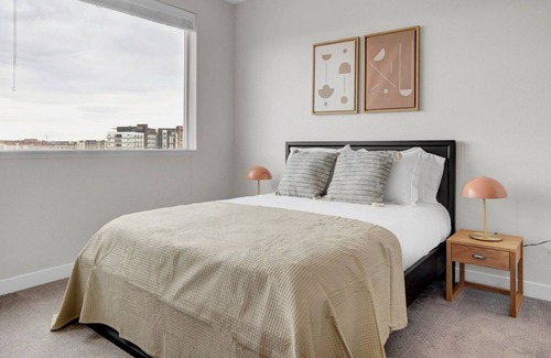Ballpark Apartment | Sleek RiNo 2BR w/ Pool, W/D & Gym, 2 blocks to Coors Field, by Blueground