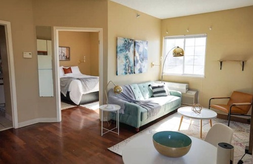 Wichita Apartment | Sleepover: Plush 1BD/1BA + Gym - Downtown Wichitan