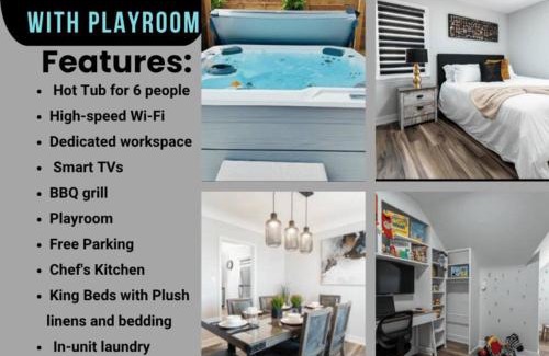 St. Catharines House | Sleeps 10 Near Niagara Falls With Hot Tub ,Playroom & ADU