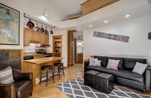Peak 8 Condo | Slope Side Lodge Apt. Surrounded by Nature Steps to the Bus - Fast WiFi