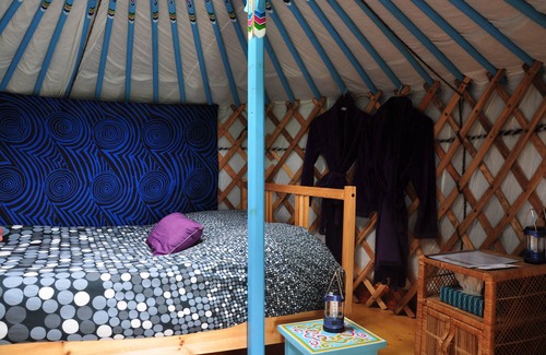 Indian Brook Resort | Small sky blue yurt