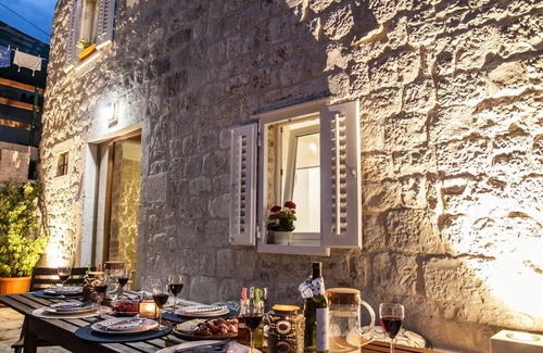 Trogir House | Smooth Marble and Rustic Stone at a Ciovo Island Townhouse