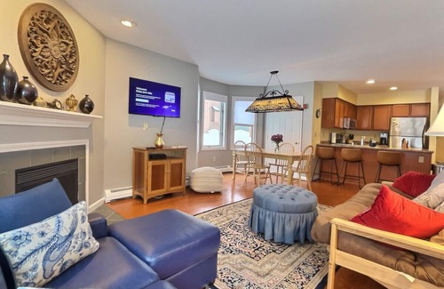 Killington Apartment | SnowDen - Pool, Gym, Hiking, Fireplace!