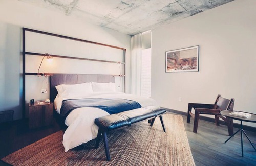 Bouldin Hotel | Soaking Tub & Balcony in South Congress Hotel Suite