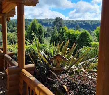 Aymestrey Apartment | Solid Log Cabin With Private Hot Tub - Oak