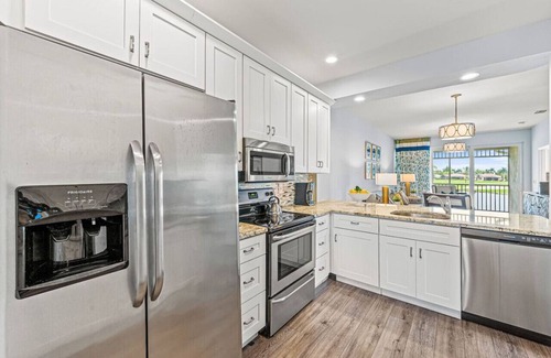 Naples Condo | Solterra Vacation Rental: Newly Renovated Luxury 3-BR Condo with Lake & Golf Views. Access to Luxury Pool, Hot Tub and Golf Courses at Lely Resort. Close to Naples Beaches, 5th Avenue S, and Marco Island!