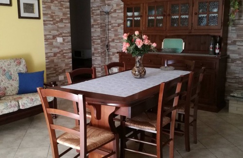 Torre dei Corsari House | Spacious terrace with panoramic sea view and sand dunes