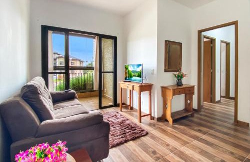 Campos do Jordao Apartment | Spacious Balcony 2 bedrooms Heater